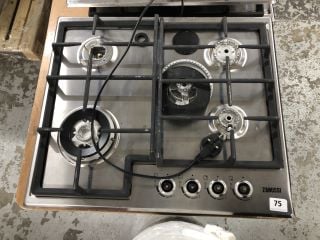 2 X ZANUSSI STAINLESS STEEL INTEGRATED GAS HOBS - MODEL ZGH66424XX - RRP.£149 (EX-DISPLAY)