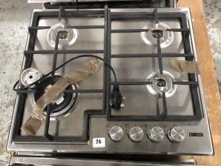 2 X ZANUSSI STAINLESS STEEL INTEGRATED GAS HOBS - MODEL ZGH66424XX - RRP.£149 (EX-DISPLAY)