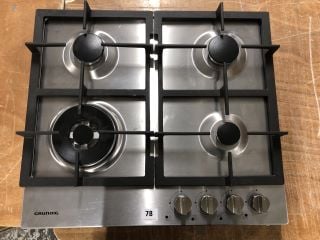 GRUNDIG STAINLESS STEEL INTEGRATED GAS HOB - MODEL GIGA5234250X (EX-DISPLAY)