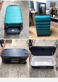 ANTLER HARDSHELL SPINNER SUITCASE AND A WHEELED COOLER