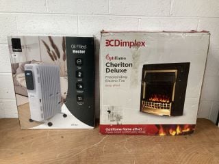 DIMPLEX ELECTRIC FIRE AND AN OIL FILLED HEATER