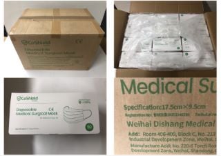 CASE OF DISPOSABLE MEDICAL SURGICAL MASKS