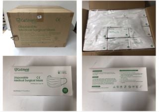 CASE OF DISPOSABLE MEDICAL SURGICAL MASKS