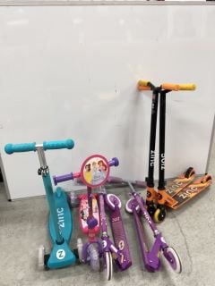 6 X KIDS SCOOTERS INC ZINC