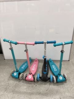 4 X KIDS SCOOTERS INC ZINC