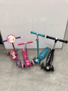 4 X KIDS SCOOTERS INC DISNEY PRINCESSES