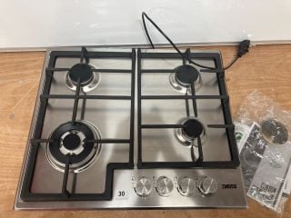 ZANUSSI 4 BURNER GAS HOB MODEL: ZGH66424XX (EX DISPLAY) RRP: £200