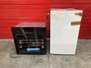 2 X APPLIANCES INC RUSSELL HOBBS INTEGRATED SINGLE OVEN (SMASHED DOOR)