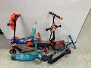 6 X KIDS SCOOTERS INC NERF