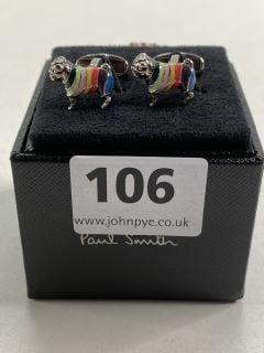 PAUL SMITH MEN'S CUFFLINK DOG. MADE FROM: 70 COPPER 30 ZINC WITH 100% ENAMEL PLATED. RRP: Â£100