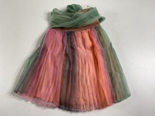 IN RAINBOWS MINI PEACH SKIRT RRP£140 (SIZE SMALL)