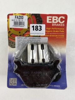 8 X EBC MOTORBIKE BRAKEPADS