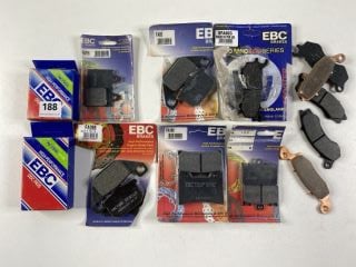 QUANTITY OF EBC BRAKE PADS FOR MOTORIBKES TO INC BRAKE SHOES