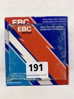 QUANTITY OF EBC BRAKE PADS FOR MOTORIBKES TO INC BRAKE SHOES