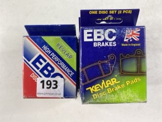 QUANTITY OF EBC BRAKE PADS FOR MOTORIBKES TO INC BRAKE SHOES