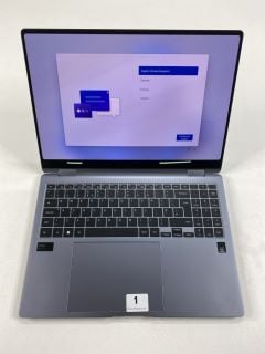 SAMSUNG GALAXY BOOK PRO 360 512GB LAPTOP IN GREY: MODEL NO NP960QGK (WITH BOX  CHARGE UNIT & PEN) (CRACKS ON SCREEN). INTEL CORE ULTRA 7 155H, 16GB RAM,   [JPTN41359]