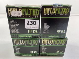 QUANTITY OF HIFLO BIKE FILTERS TO INC OIL FILTER