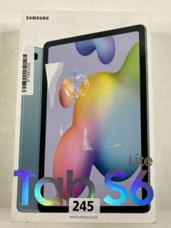 SAMSUNG GALAXY TAB S6 LITE  TABLET WITH WIFI IN ANGORA BLUE: MODEL NO SM-P613 (WITH BOX CHARGE CABLE & USB CHARGE PLUG)  [JPTN41496]