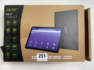 ACER 10.1 32GB TABLET WITH WIFI IN BLACK: MODEL NO ACTAB1024 (WITH BOX & CHARGE UNIT)  [JPTN41500]