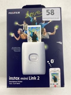 FUJIFILM INSTAX MINI LINK 2 SMARTPHONE PRINTER IN CLAY WHITE. (WITH BOX & ACCESSORIES)  [JPTN41457]