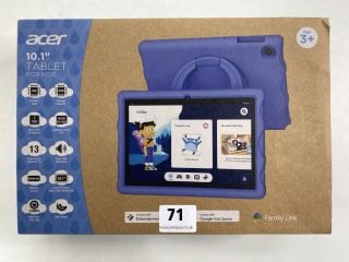 ACER 10.1" TABLET FOR KIDS 32GB TABLET WITH WIFI IN GREY: MODEL NO ACTABKBL (WITH BOX & ACCESSORIES)  [JPTN41486]