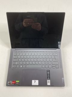 LENOVO YOGA SLIM 7 PRO  X  14ARH7 LAPTOP IN GREY. (UNIT ONLY) (POWER FAULT, DENT ON FRONT HARD DRIVE REMOVED TO BE SOLD AS SALVAGE/SPARES).   [JPTN41386]