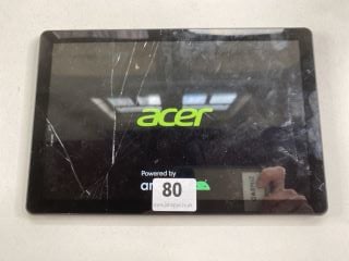 ACER 10.1 32GB TABLET WITH WIFI IN BLACK: MODEL NO ACTAB1024 (UNIT ONLY NO CHARGE UNIT) (SMASHED SCREEN)  [JPTN41482]