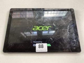 ACER 10.1 32GB TABLET WITH WIFI IN BLACK: MODEL NO ACTAB1024 (UNIT ONLY NO CHARGE UNIT) (SMASHED SCREEN)  [JPTN41473]