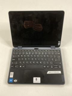 LENOVO 300W YOGA GEN 4 LAPTOP IN GREY. (UNIT ONLY NO CHARGE UNIT) (HARD DRIVE REMOVED TO BE SOLD AS SALVAGE/SPARES). INTEL N200 @ 1.00GHZ, 8GB RAM,   [JPTN41355]