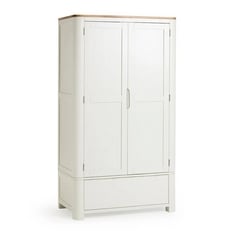 HOVE NATURAL OAK AND PAINTED DOUBLE WARDROBE - MODEL NO. HOV001 - RRP £900 (KERBSIDE PALLET DELIVERY)