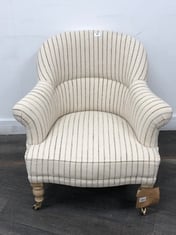 NKUKU SANJA STRIPE ARMCHAIR - OFF WHITE & CHARCOAL - ONE SIZE - ITEM NO. SA0901 - RRP £895