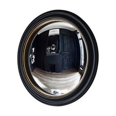 ROCKBOURNE CONVEX MIRROR IN BLACK & GOLD - SIZE 630 X 630MM - ITEM NO. 329487 - RRP £239