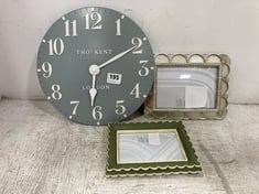 3 ASSORTED ITEMS TO INCLUDE THOMAS KENT CLOCK