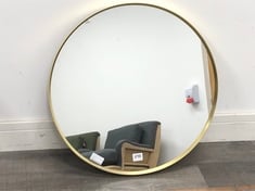 HOLWORTH ROUND MIRROR IN GOLD - SIZE 600 X 35 X 600MM - ITEM NO. 546849