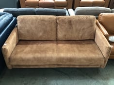 ABRUZZO 3 SEATER SOFA BED IN WASHED VELVET RUST