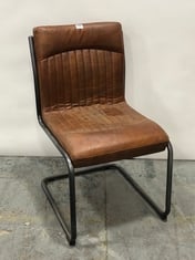 CAPRI LEATHER CHAIR BROWN 520X660X880MM - ITEM NO. 489956 - RRP £649