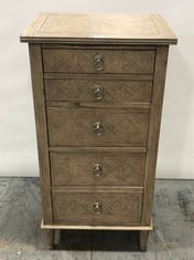 MUSTIQUE 5 DRAWER LINGERIE CHEST 600X450X1150MM - ITEM NO. 237642 - RRP £1199