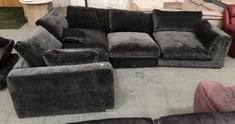 CAVALLI 1 SEATER, CORNER, 3 SEATER SOFA IN BLANK SLATE MIX FABRIC - RRP £4799