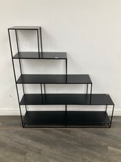 LA REDOUTE 5 TIER DISPLAY SHELF IN BLACK METAL