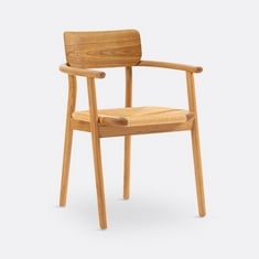 LA REDOUTE PIPO SOLID OAK AND WEAVING TABLE ARMCHAIR - ITEM NO. GJI090 - RRP £280