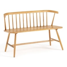 LA REDOUTE JIMI SOLID RUBBERWOOD BAR BENCH IN NATURAL - ITEM NO. GJH941 - RRP £188