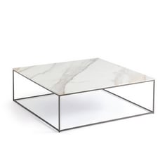 LA REDOUTE MAHAUT CERAMIC AND METAL COFFEE TABLE IN WHITE - ITEM NO. GMY853 - RRP £639