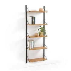 LA REDOUTE QUILDA WALL-MOUNTED VINTAGE BOOKCASE IN OAK - RRP £300