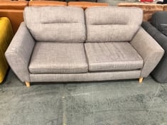 LIGHT GREY FABRIC 3 SEATER SOFA