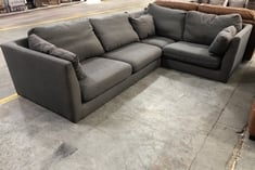 HALLIE 2.5 SEATER, CORNER, 1.5 SEATER RIGHT HAND FACING SOFA IN TEXAS CHARCOAL ALL OVER FABRIC