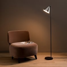 LA REDOUTE MOKE METAL READING LAMP IN COLOUR BRUSHED NICKEL (138.5 X 26 X 26.5CM)-RRP £185