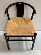 LA REDOUTE KIRISTI WOOD & ROPE CHAIR IN BLACK-RRP £270