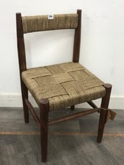 NKUKU RAUNAK ACACIA WOVEN DINING CHAIR - PRODUCT CODE. RC0601 - RRP £250