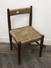 NKUKU RAUNAK ACACIA WOVEN DINING CHAIR - PRODUCT CODE. RC0601 - RRP £250