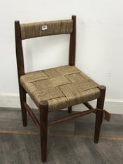 NKUKU RAUNAK ACACIA WOVEN DINING CHAIR - PRODUCT CODE. RC0601 - RRP £250